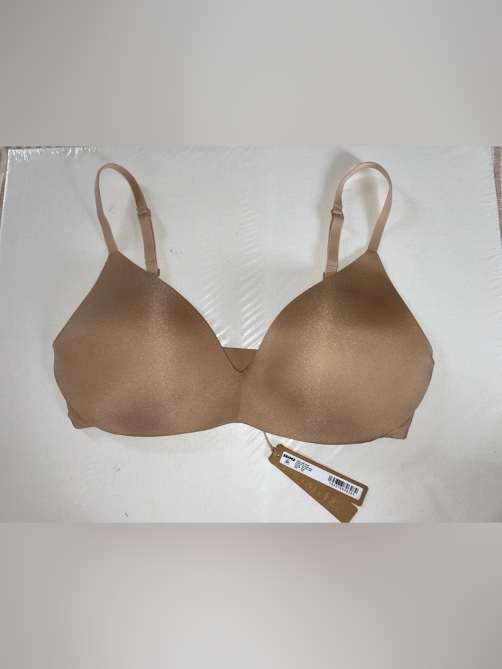 NWT SKIMS Wireless Form Push Up Plunge Bra in Clay - Picture 2 of 12